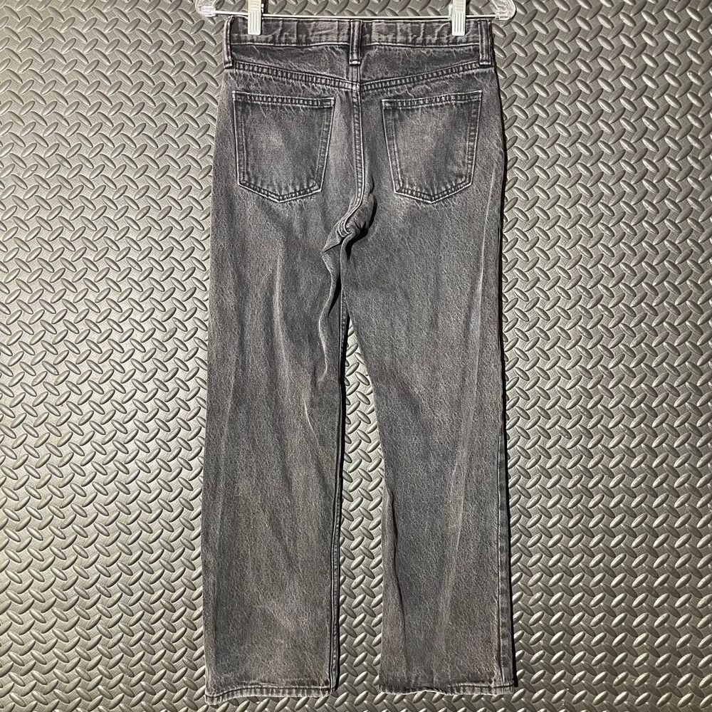 Vintage Y2K Old Navy Loose Fit Built in Tough Black Faded Denim Jeans Youth Sz10 - Picture 2 of 6